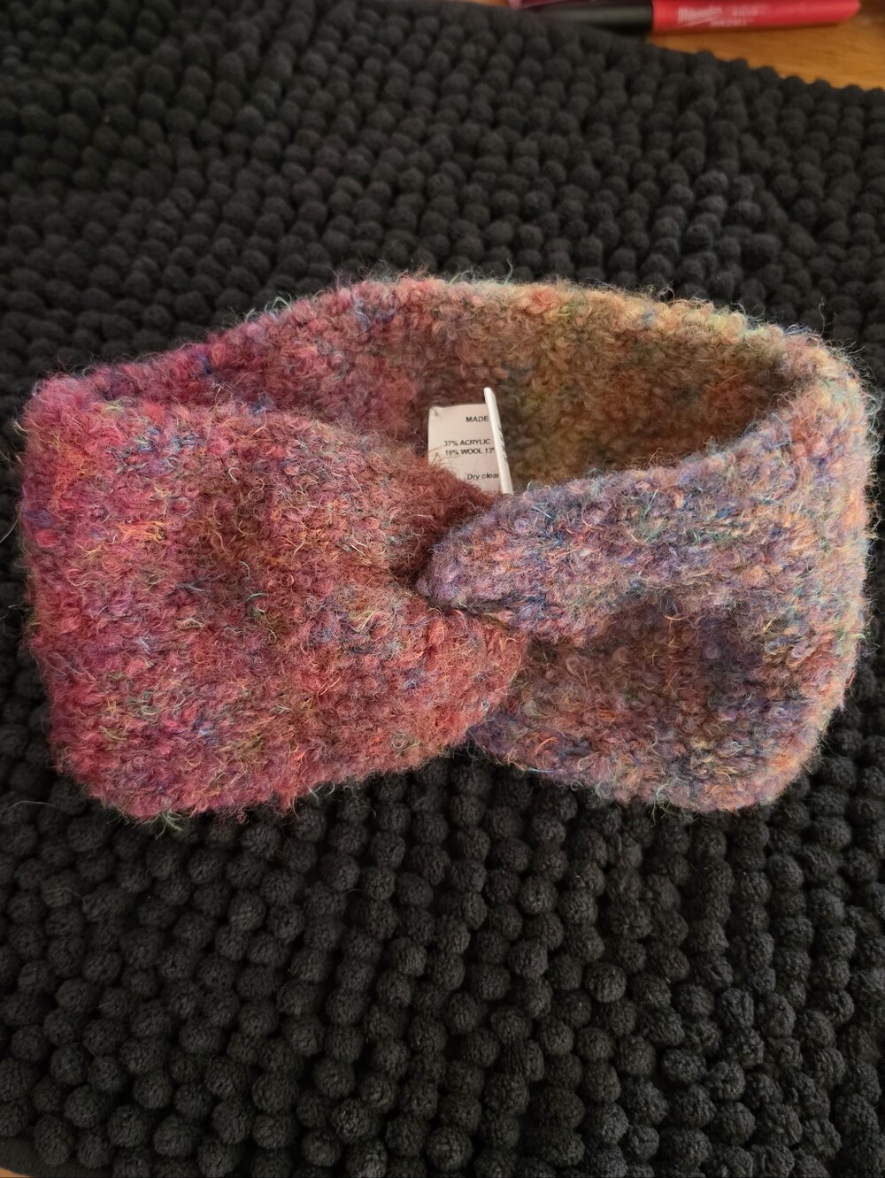 Creazioni BA-BO Made in Italy Multicolor Boucle Knit Twisted Earwarmer Headband